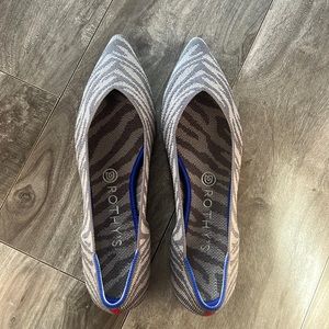 Rothy’s The Point Zebra Print Flats